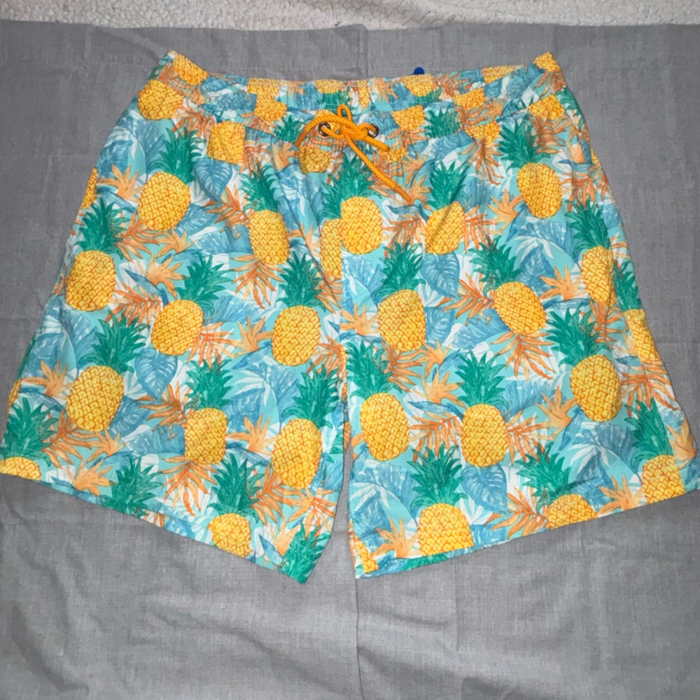 Swim Trunks Shorts Volleyball Pineapple Member’s‎ Mark Size Large